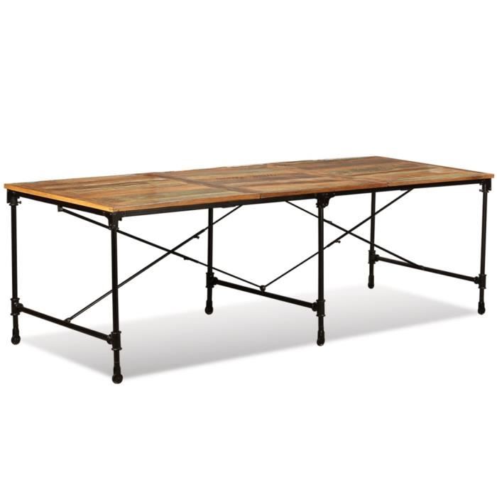 atyhao table de salle à manger bois de récupération massif 240 cm           60299