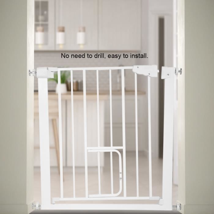 Barrière de sécurité réglable pour animaux de compagnie, porte coulissante  de 75 à 82 cm (sans rallonge) - Cdiscount Prêt-à-Porter