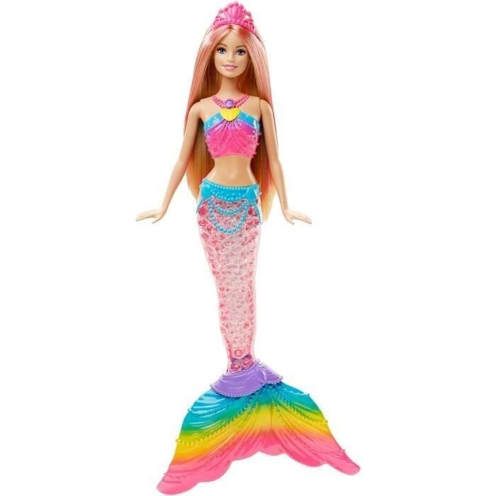 Barbie Poupée sirène avec lumières Arc-en-Ciel DHC40 - Cdiscount Jeux -  Jouets