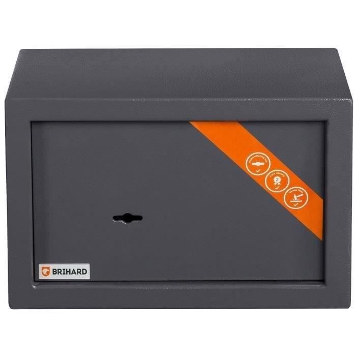 Brihard Coffre-Fort Encastrable A4 13,5L Avec Serrure À Clé, Coffre De Sol Antieffraction Caché Pour Argent, Bijoux, Documents – Coffre En Acier Robuste Pour Sécurité Domestique