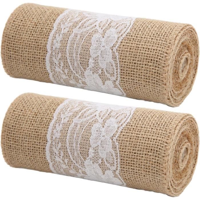 Ruban DIY Cadeau Lot De 3 Rouleaux De Ruban Dentelle Crème Vintage - 9,1 M Chacun, Largeur 3 Cm - Pour Couture, Mariage, DIY Dentelle Polyester Couture