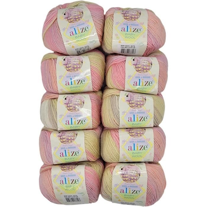 Fil à tricoter coloré 50g-boule, tricot à la main, acrylique Super doux
