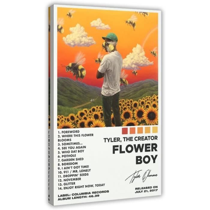 Tyler The Creator Poster Avec Liste De Suivi De Garçon En Forme De Fleur 1 Poster Sur Toile