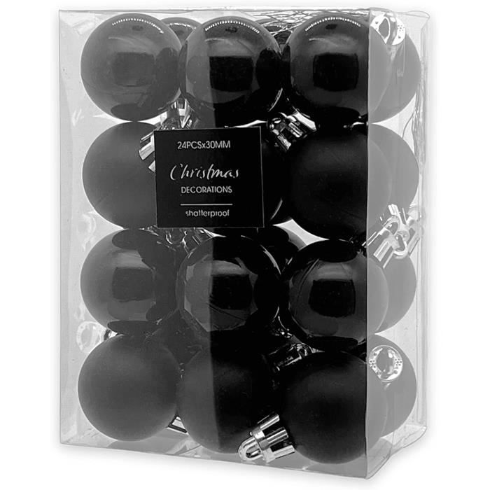 Lanpn Lot de 30 boules de Noël scintillantes pour sapin de