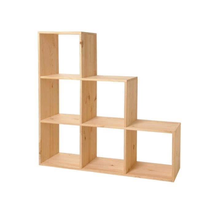 Etag Re Cube Modulo Escalier 6 Cases Pin Massif Cdiscount Maison