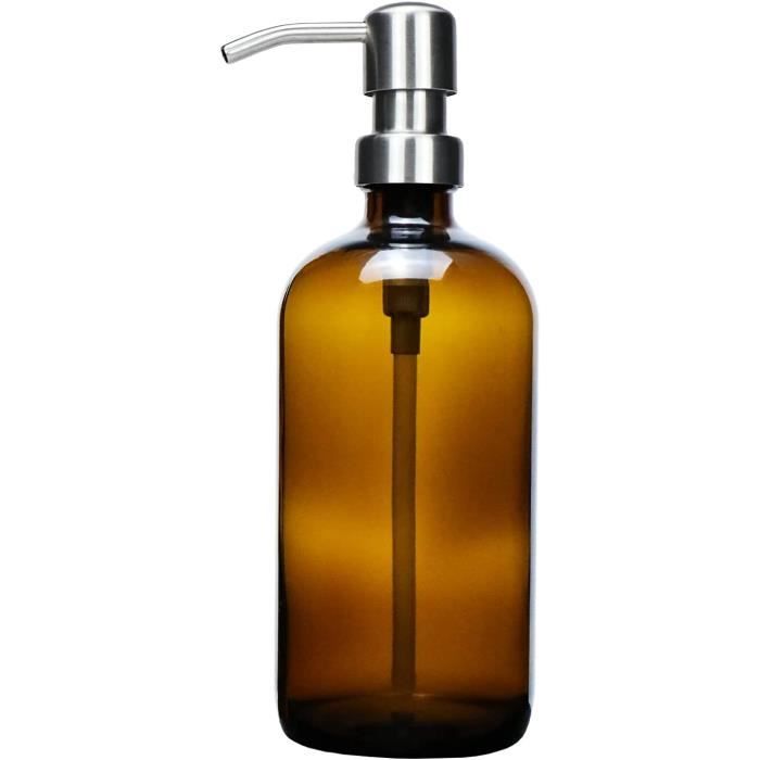 Distributeur Savon Verre Ambré