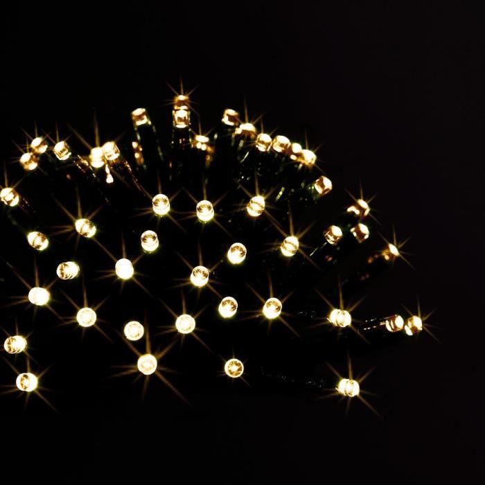 Guirlande lumineuse d'extérieur programmable 48 LED blanc chaud à piles - Feeric Christmas - 350 cm