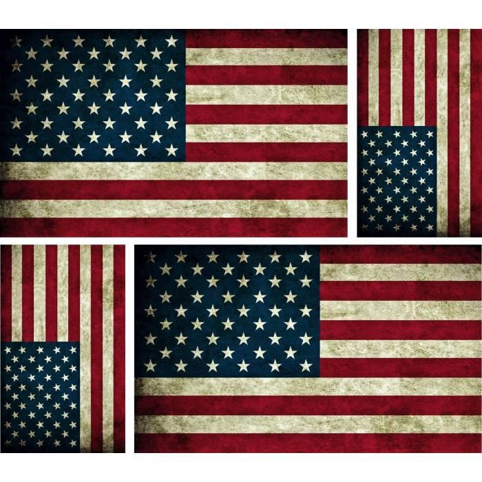 Bretelles Vintage Drapeau Américain Stars & Stripes - Cuir - 100% Made In Italy