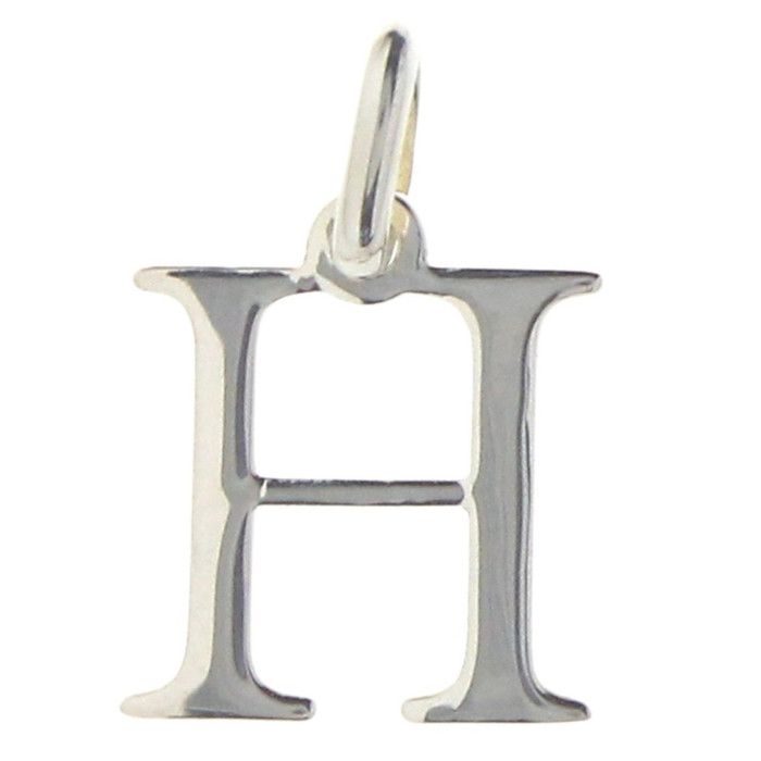Pendentif charme initial lettre « I » en argent sterling 925 massif
