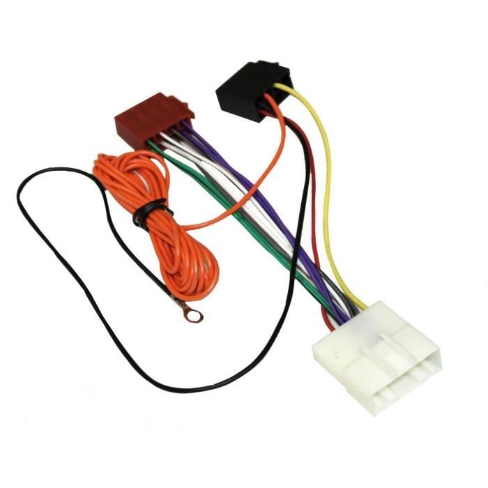 Electronique Embarquee - Aerzetix: Adaptateur Fiche Ak8 Câble Convertisseur  Faisceau Autoradio Compatible Navara Qas - Cdiscount Auto
