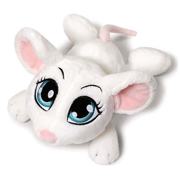 Peluche sale souris blanche