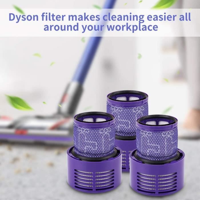 3 Pack Filtre de remplacement pour Dyson V10 Series, Remplacez le filtre référence 969082-01, Compatible pour Dyson Cyclone V10