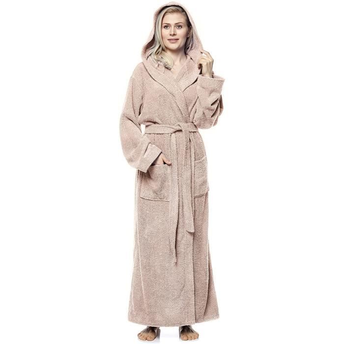 Peignoir de Bain pour Femmes avec Capuche Extra Long ponge