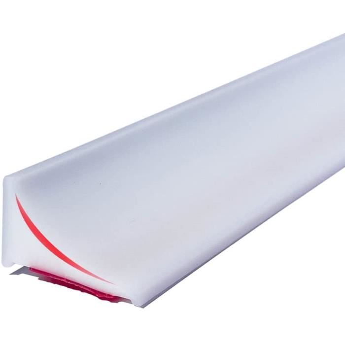 Barre De Seuil De Douche Autocollante Silicone 6m X 20mm - Protection Anti-éclaboussures Blanc