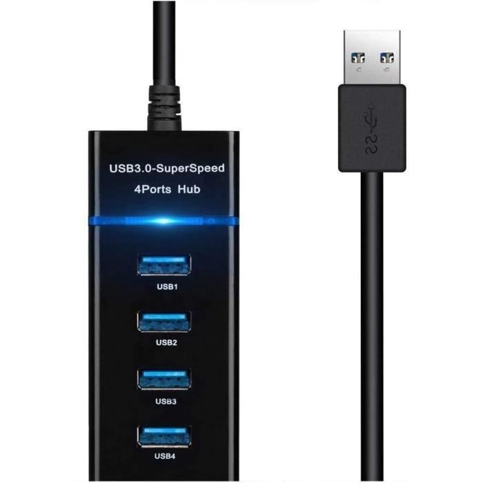 PS4 Hub USB 4 Port USB 3.0 Adaptateur d'extension Haute Vitesse, Hub  Charger Controller Adapter Connecteur pour Sony PS3 / PS4 / PS4