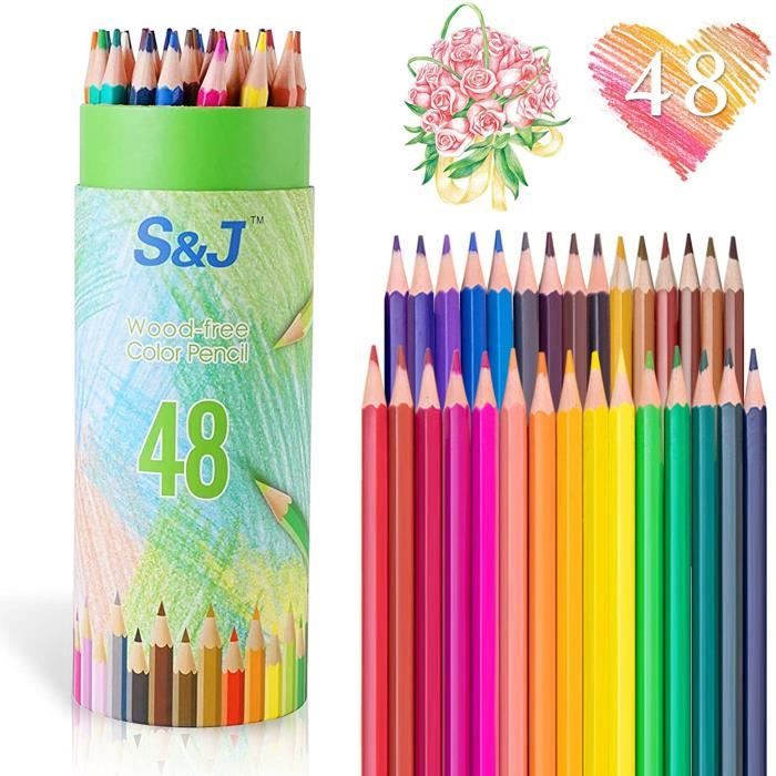 CRAYON DE COULEUR 48pcs crayons de couleur,Colore Crayons de
