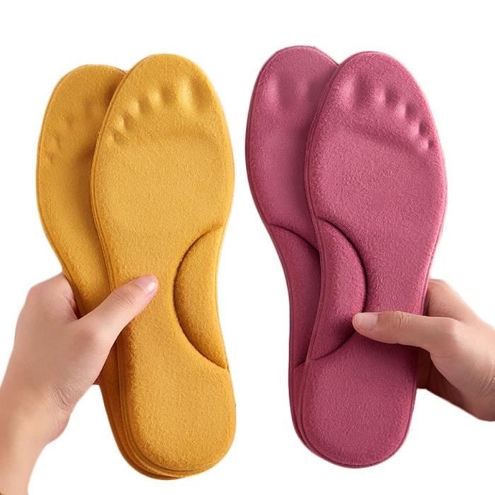 Lot De 3 Paires Semelles Chauffantes En Feutre - Épaisseur 6 Mm - Tailles 36-47 - Pour L'automne Et L'hiver