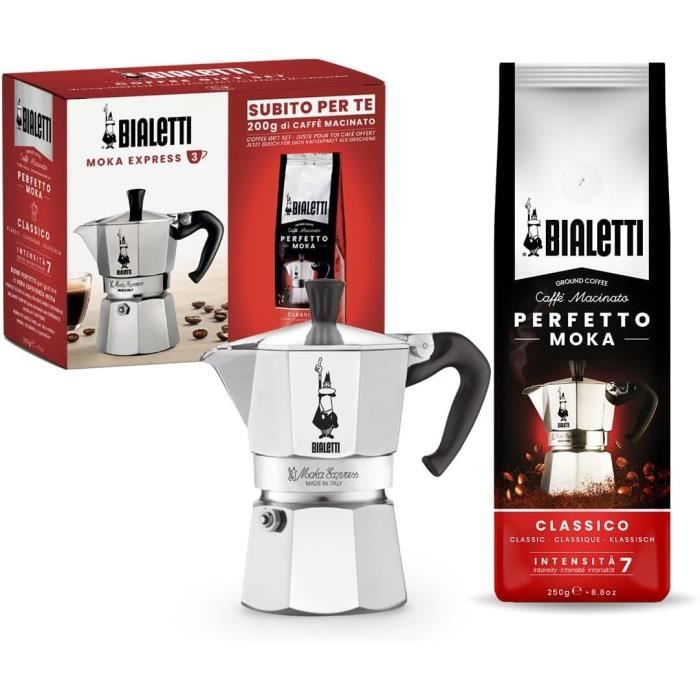 Cafetières Moka Bialetti 0003544 – 3 Tasses, Aluminium