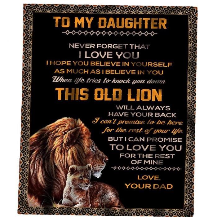 Couverture couverture en flanelle double face lettre Lions ...