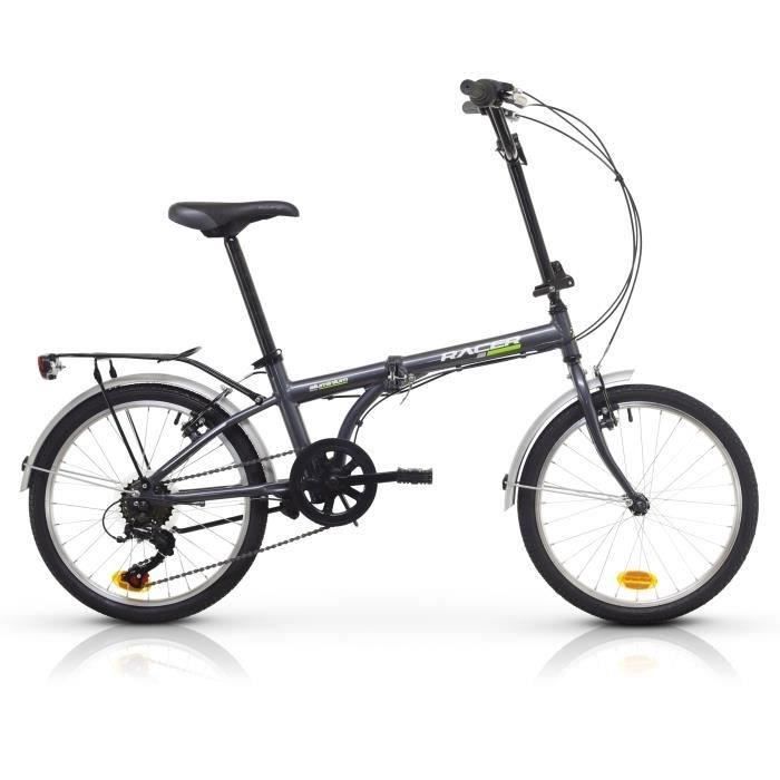 Velo Pliable Aluminium Racer ULTIMATE 20 Gris Shimano Cdiscount Sport