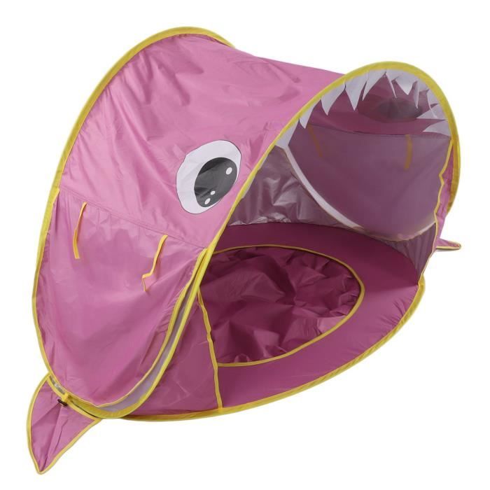 Tente De Plage Pop-up Avec Piscine Intégrée – Protection UV 50+ – Baleine Rose – Dès 1 An