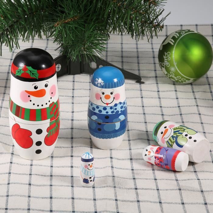 Pesoncarl Poupées Russes Matryoshka Lapin Pâques – 5 Pièces En Bois – Jeu Empilable Cadeau Enfant