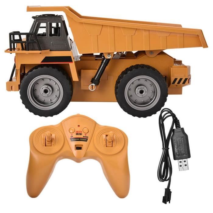 Excavatrice blanche - Pelle télécommandée 2.4G pour enfant, jouet