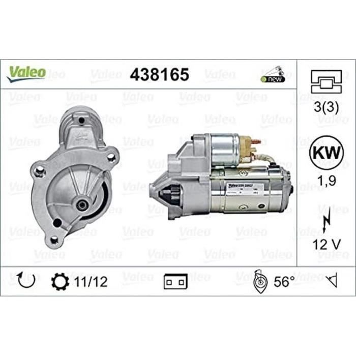 Démarreur - VALEO - 438165 - DEM-ORIGINS-PSA-Picass/C5/C8/Jumpy
