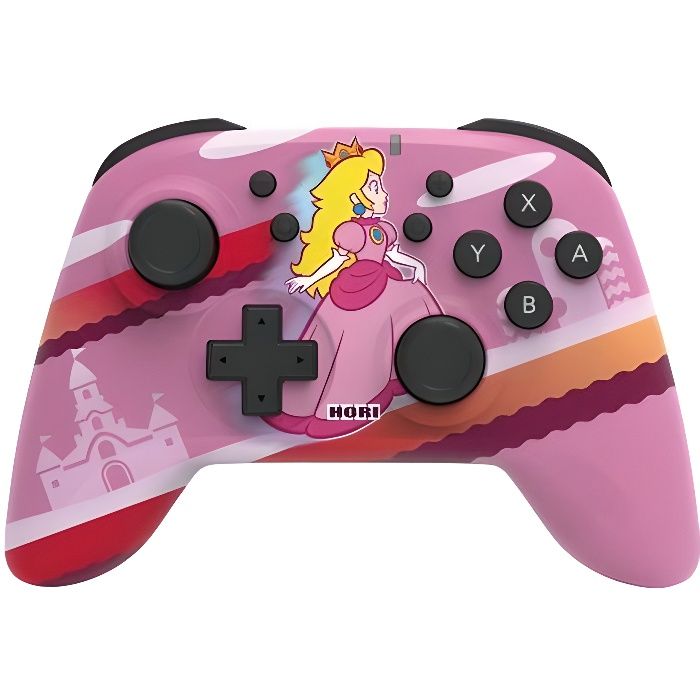 Hori Manette sans fil - Edition Super Mario Peach - Nintendo Switch - Rose (Peach) - Licence Mario - vue 2