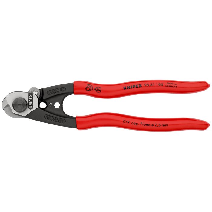 Coupe câbles en acier forgé 190mm - KNIPEX - 9561190
