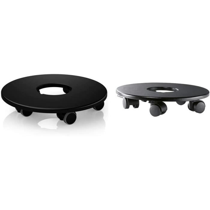 Soucoupe Pot De Fleur à Roulettes - Support Mobile Rond Avec 5 Tailles, Charge Max 90 Kg, Facile à Déplacer