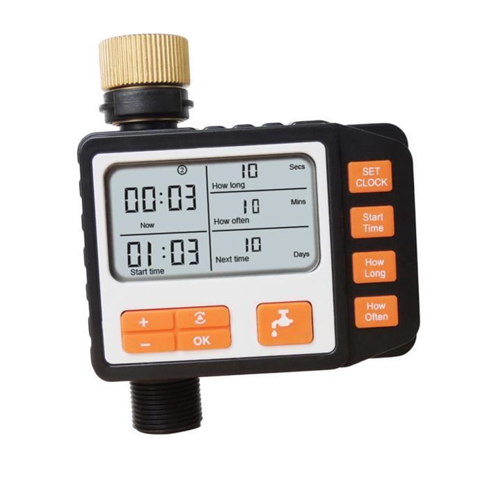 Minuterie D’arrosage Bluetooth – Programmation à Distance, Pluie Automatique, Piles AA