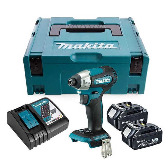 Visseuse à chocs 1401Nm 18V LXT MAKITA avec 2 batteries 18V 3.0Ah chargeur MakPac DTD157RFJ