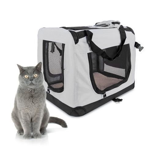 Meilleurs prix pour Sac de Transport pour Chat Chien Mobiclinic Balú Sac de Voyage Animaux de Compagnie Max. 10 kg Lapins Pliable Taille M Gris