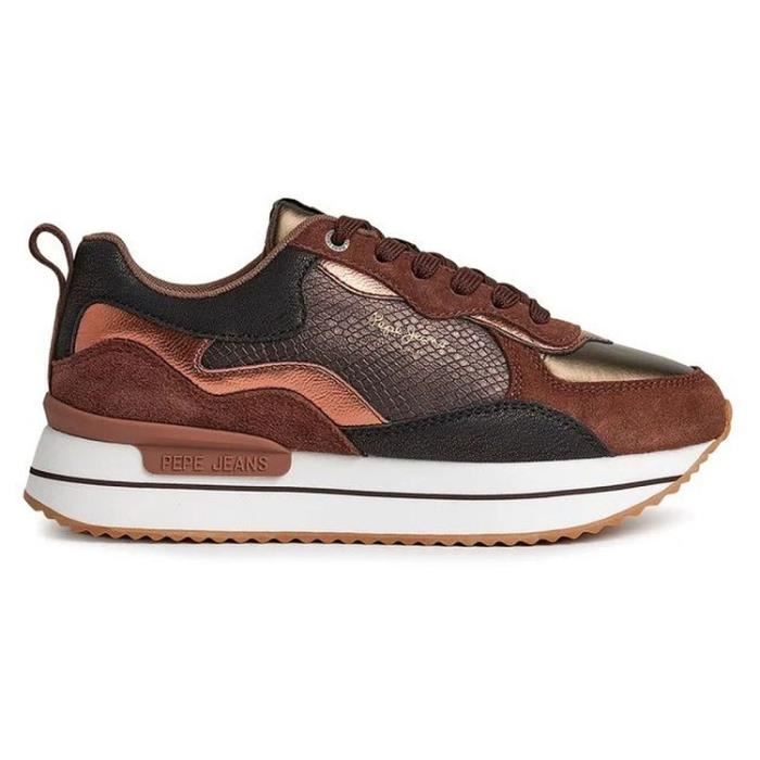 Pepe Jeans Baskets PEPE JEANS RUSPER NAS - PEPE JEANS - Plat - Marron - Cuir