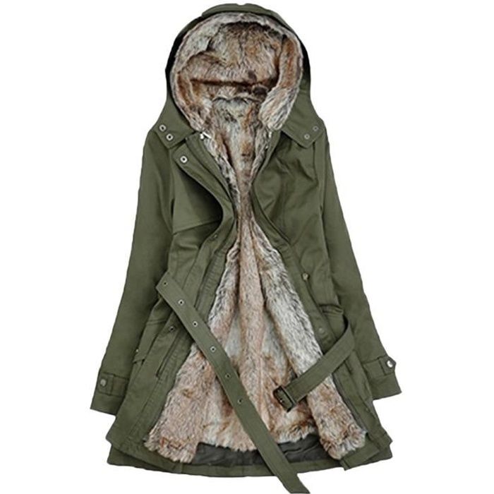 parka longue capuche femme