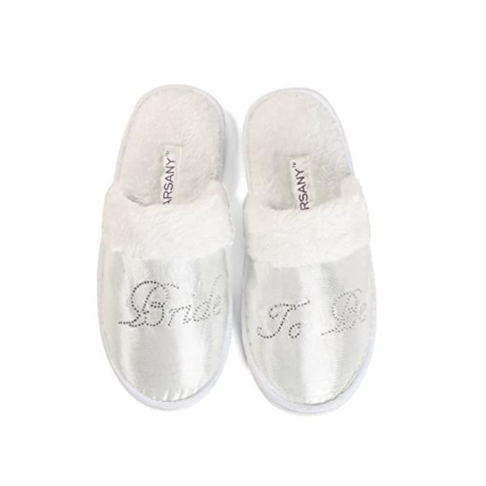 Chausson WGXC5 Bride To Be Spa Slippers Hen party Wedding Diamante  rhinestone crystal hotel honeymoon slippers Taille-M Noir - Cdiscount  Chaussures