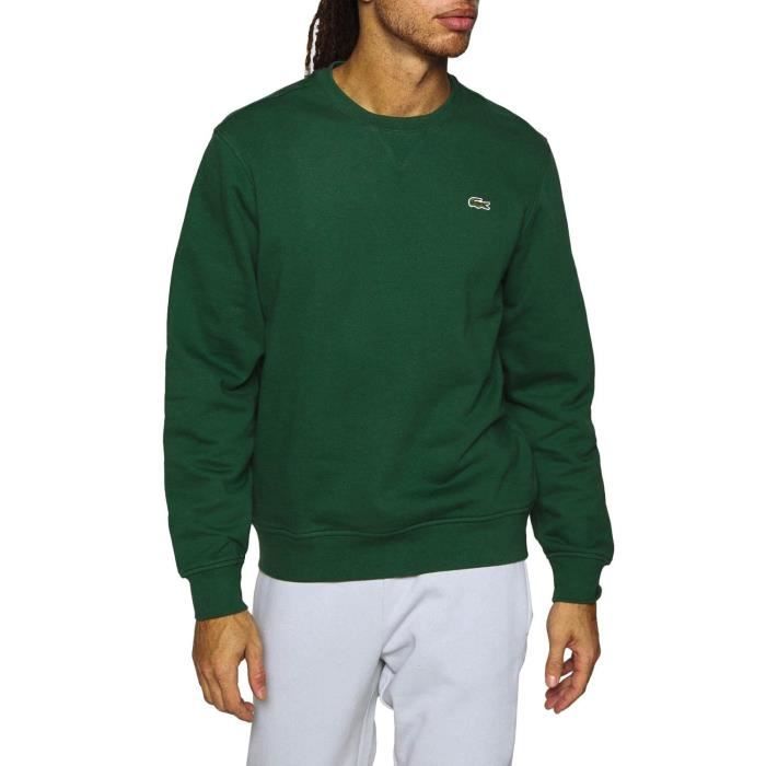 Sweatshirt lacoste sport en molleton de coton mélangé uni discount