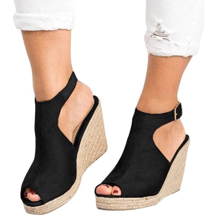 Chaussure talon compensé fermé on sale