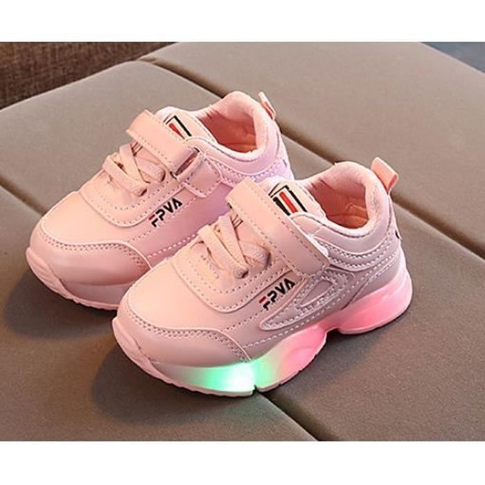 Chaussures Enfants Lumineuses ECELEN Luminous Rose Fille