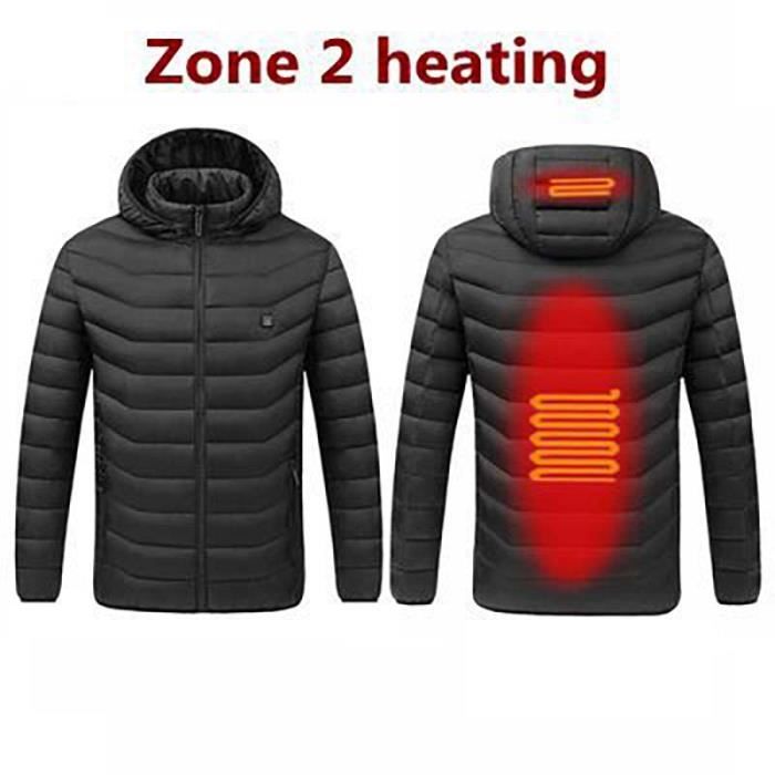 Usper Gilet Chauffant à 16 Zones - 3 Vitesses - Manteau Chauffant électrique Thermique - Chargement USB - Vêtements Chauffants Thermiques Pour Femmes