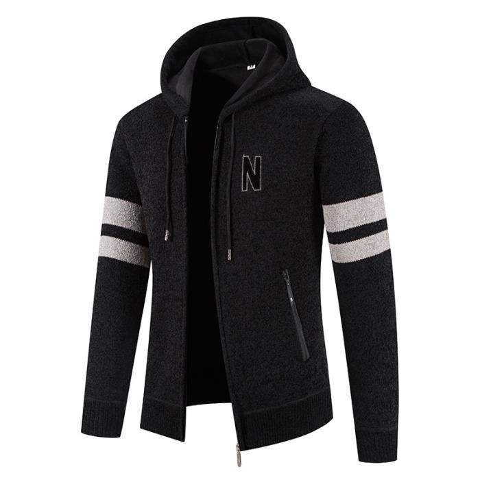 Sweat polaire zippé - noir - - 15.00
