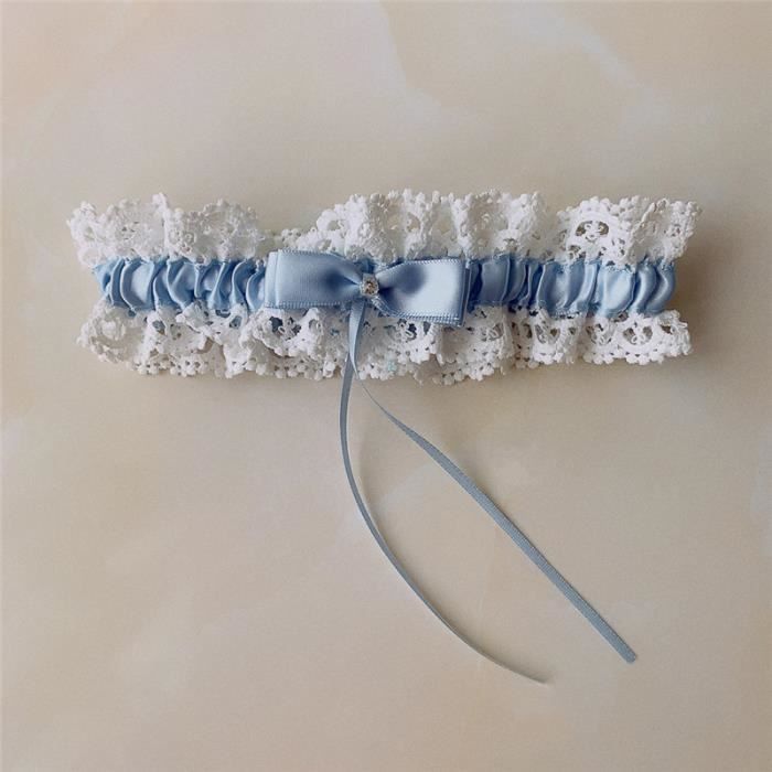 Jarretière De Mariage Femme UEAVOID - Élastique Bleu Dentelle, Accessoire Nuptial - 6