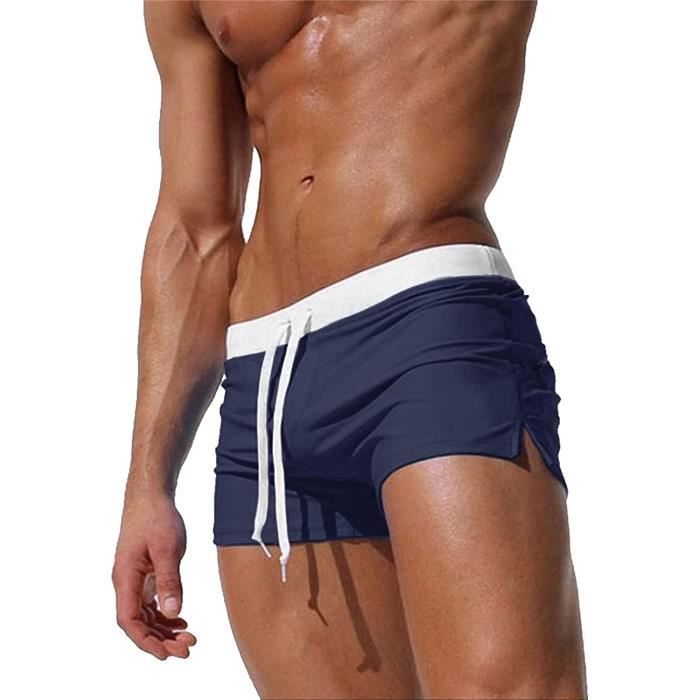 Maillot de Bain pour Homme Trunks Boxer Shorts Pantalon Court de Sport Plage Loisir Cordon de Serrage Ajustable Marine Marine Cdiscount Pret a Porter