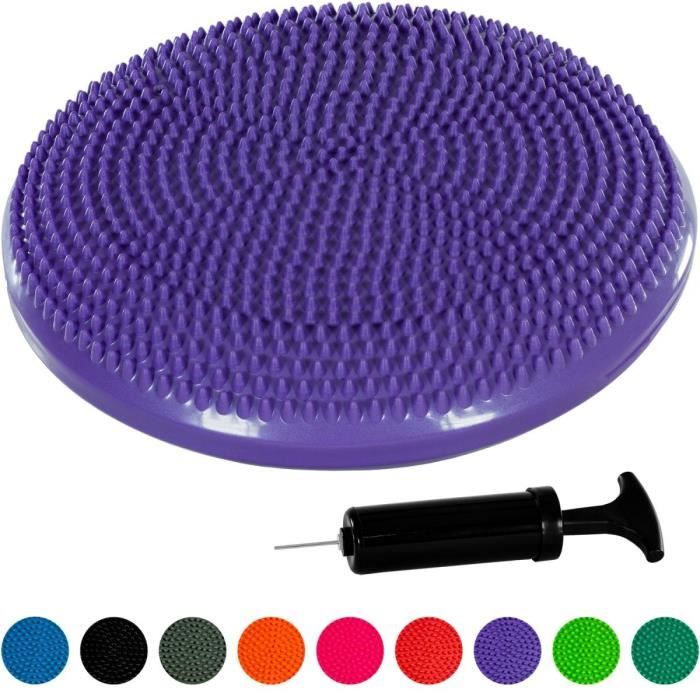 Coussin déquilibre et dassise gonflable MOVIT - Violet - Pour exercices de renforcement et posture