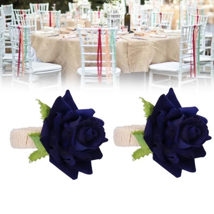Lot De 4 Porte-serviettes Fleur Bloom - Accessoire De Table Créatif Et écolo Pour Décoration De Fête, Noël Ou Quotidien