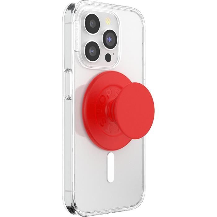 PopSockets PopGrip Round pour MagSafe - Anneau Adaptateur pour MagSafe Inclus - Support et Poignée pour Smartphone et Coques avec