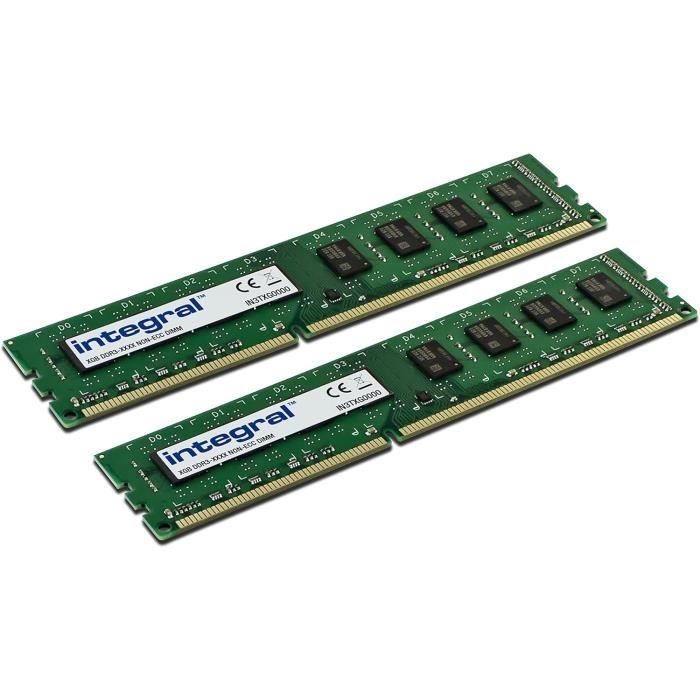 Lot De 2 Barrettes RAM DDR3L 8 Go (16 Go) PC3L-12800 – DDR3-1600 – Grande Marque