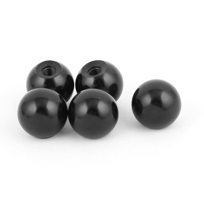 3 x boule bouton m8 ø32mm Noir M Acier Filetage LEVIER BOUTON pommeau boule