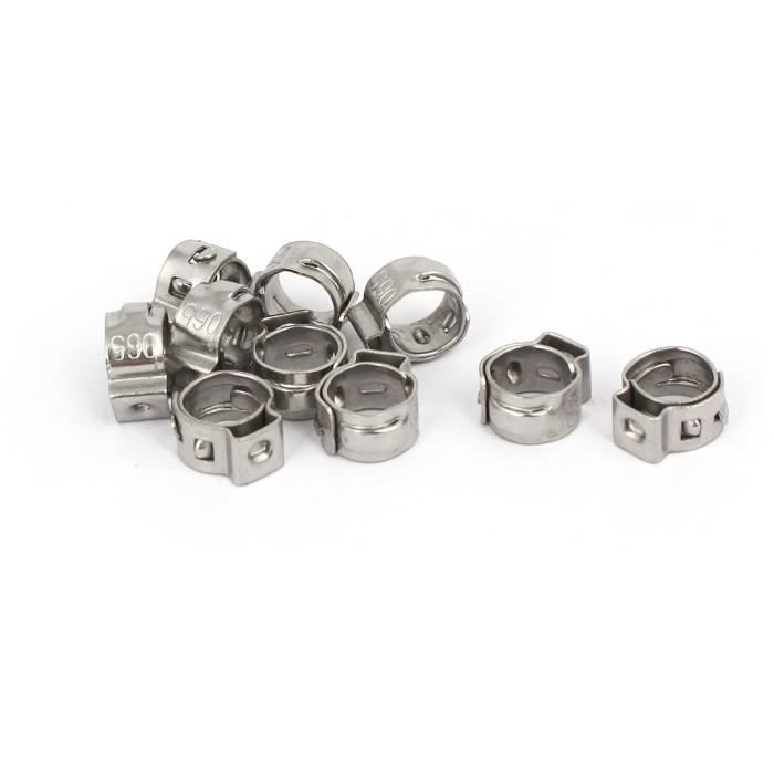 Matériel de fixation 10pcs colliers de serrage pour tuyau 304 attache
